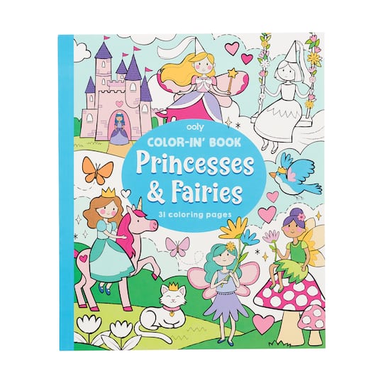 OOLY Color-in' Book: Princesses & Fairies in White | 8" x 10" | Michaels®